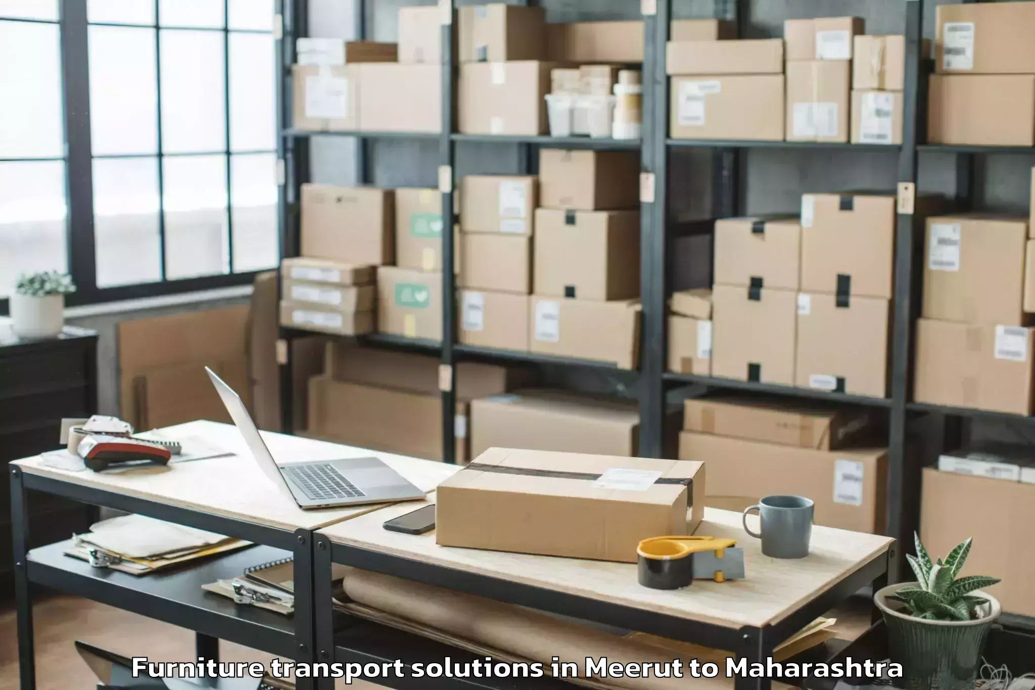 Get Meerut to Kundalwadi Furniture Transport Solutions